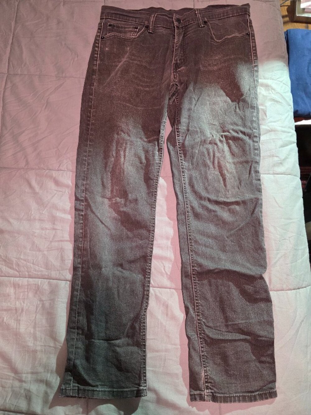 Levi's 541 Athletic Taper Jeans Mens 33x30 Washed Black Charcoal Denim